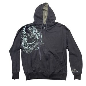 Classic Jimi Hendrix Hoodie Zip Brown XL Rock-N-Roll Music Band Memorabilia 2008